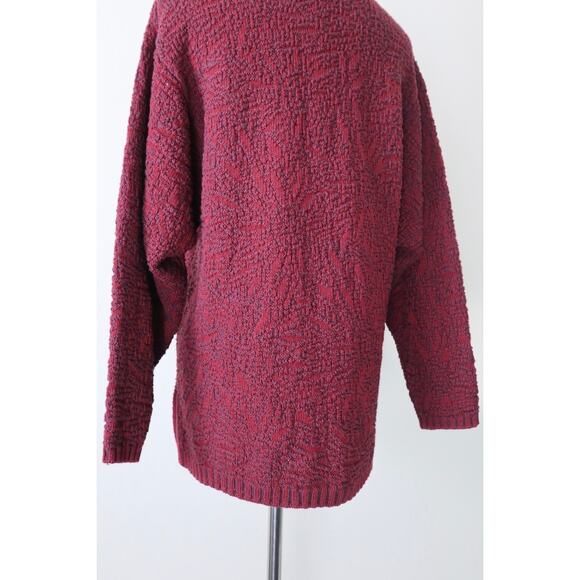 Chris Triola Size S 100% Cotton Red Knit Sweater Pullover One of A Kind - Picture 10 of 11